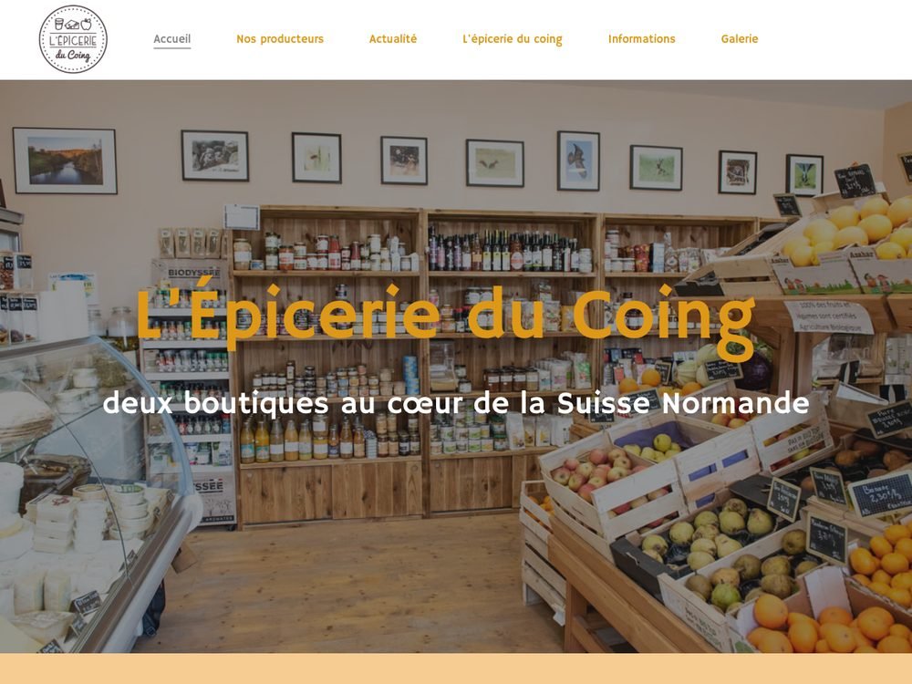 Aperçu du site L'Épicerie du Coing